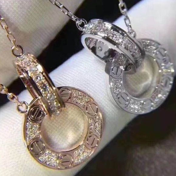 New! Love Pendant Charm Necklace Rose Gold - Picture 9 of 9